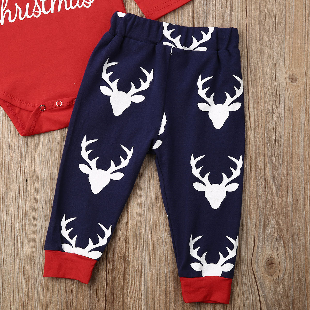 4PCS Newborn Baby Boy Girl Christmas Clothes Set