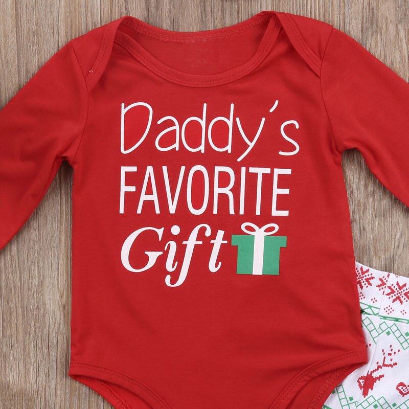 4PCS Set Newborn Baby Boy Girl Christmas Clothes