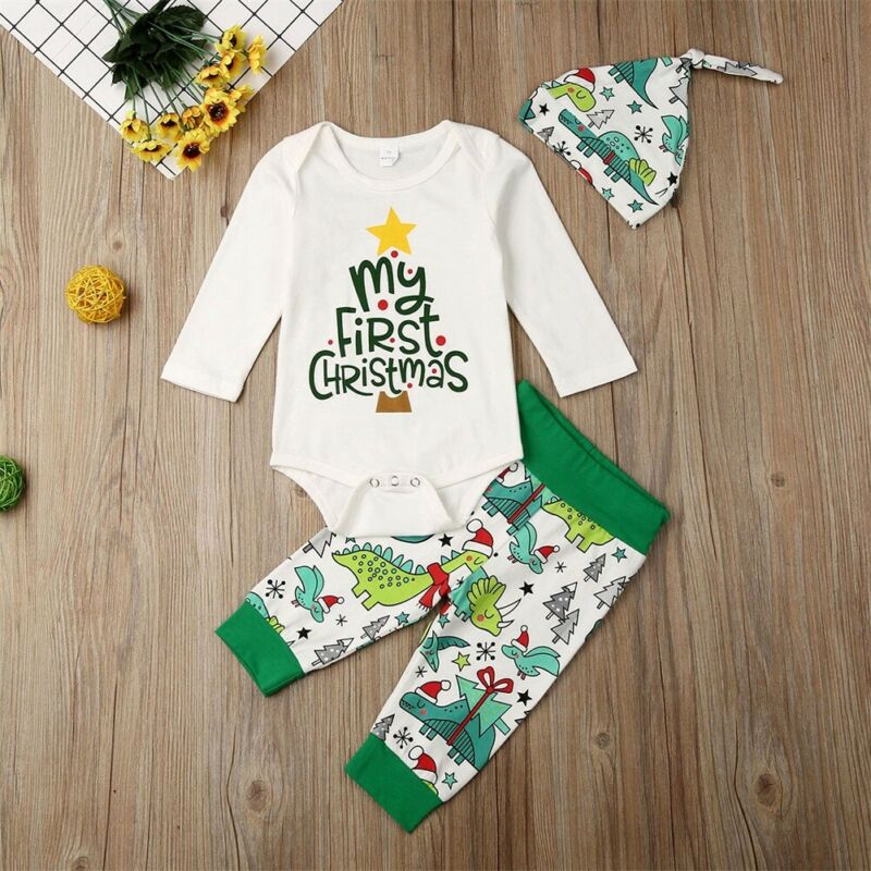 Baby Boy Christmas Clothes Outfit Long Sleeve