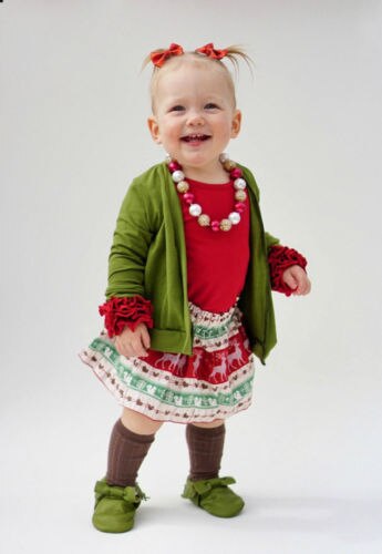 Fashion Newborn Baby Girls Christmas Clothes Set