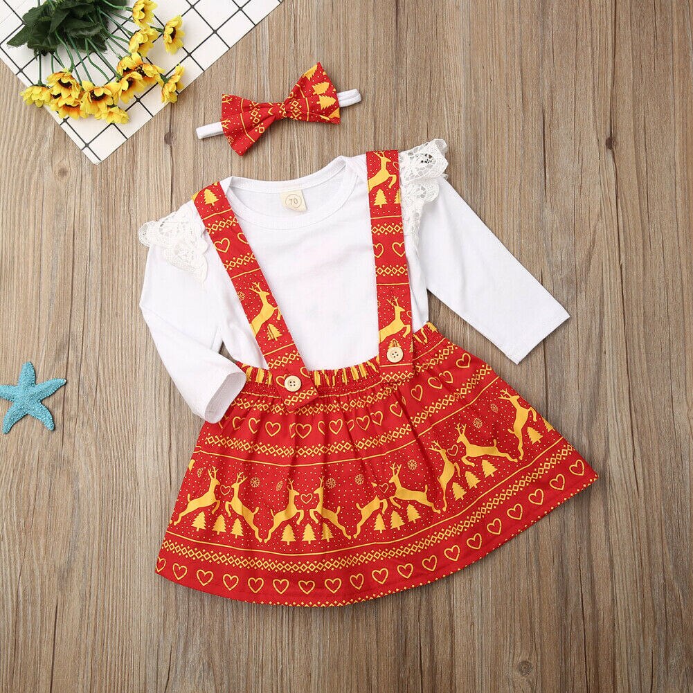 Lovely Christmas Clothes Sets Newborn Baby Girl