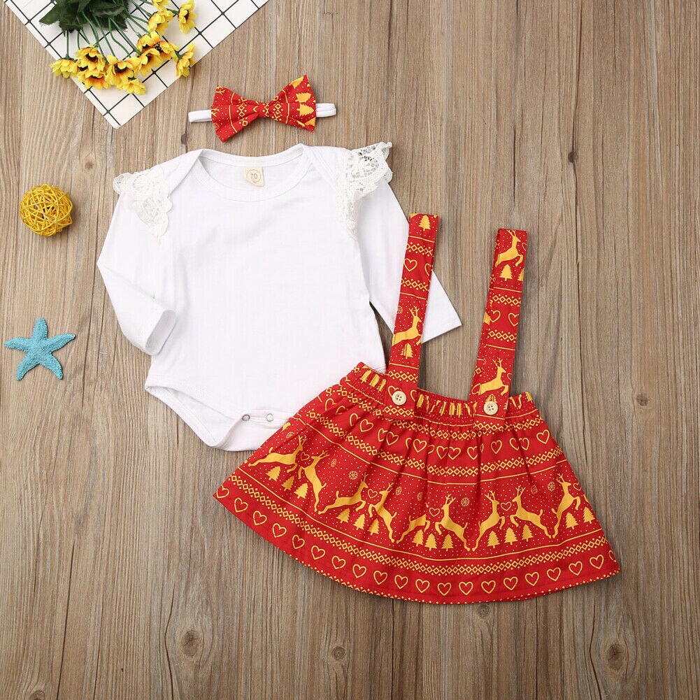 Lovely Christmas Clothes Sets Newborn Baby Girl