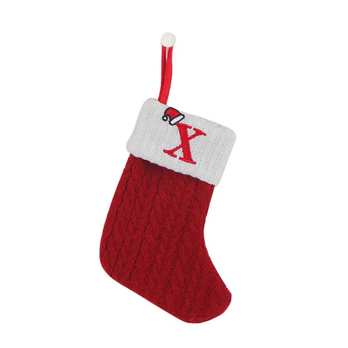 Christmas Socks Knitting Snowflake Letter Stocking Christmas