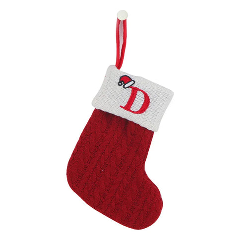 Christmas Socks Knitting Snowflake Letter Stocking Christmas