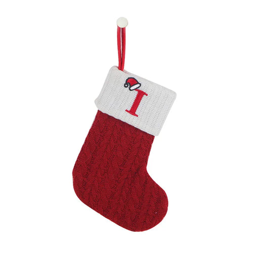 Christmas Socks Knitting Snowflake Letter Stocking Christmas