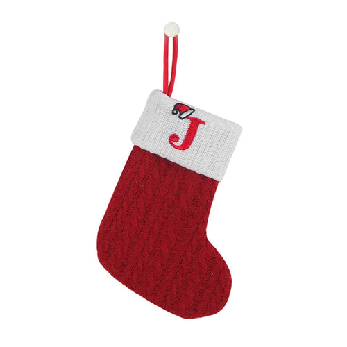 Christmas Socks Knitting Snowflake Letter Stocking Christmas