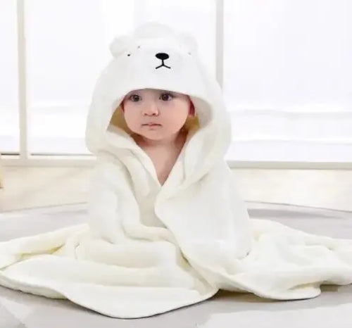 Toddler Bathrobe Infant Bath Towel Boy Girl Blankets Swaddle With Hood