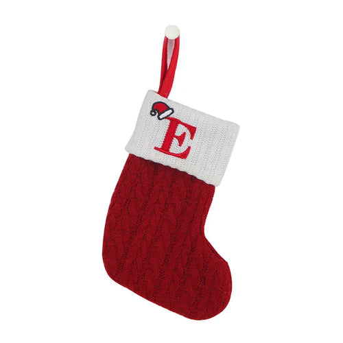 Christmas Socks Knitting Snowflake Letter Stocking Christmas